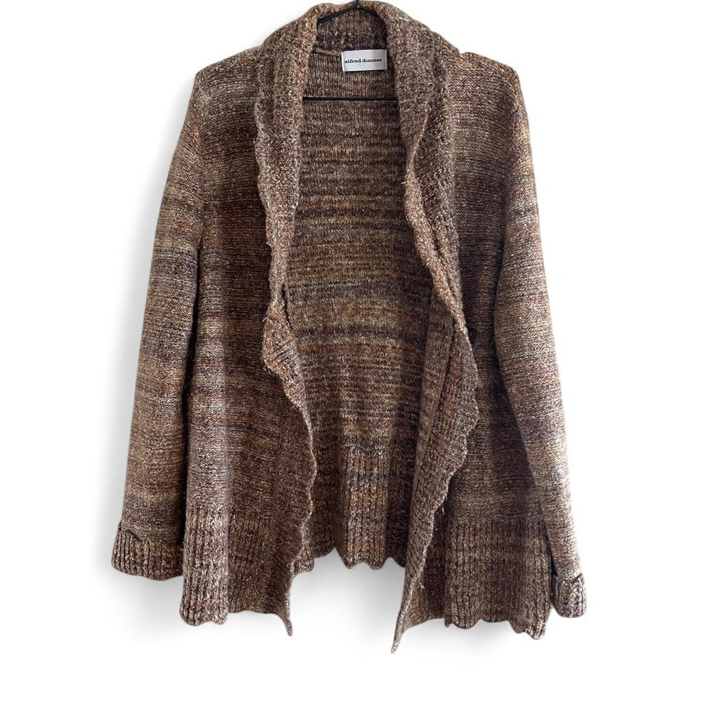 Alfred Dunner Brown Knit Cardigan